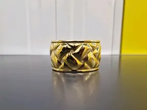 Authentic KURT GEIGER Gold Plated Quilted XL Bangle