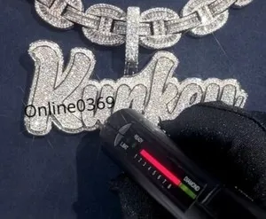 Authentic The Radiant Cipher Custom Moissanite Name Talisman in White Gold Plated Silver