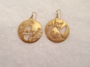 Authentic Celestial Avian Messenger- Modernist Spirit Bird Dangle Earrings