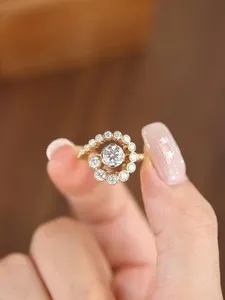 Authentic The Celestial Spiral Moissanite Talisman Ring