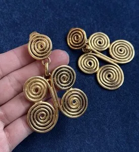 Authentic Whirlpools of Destiny: Vintage Yves Saint Laurent Spiral Earrings