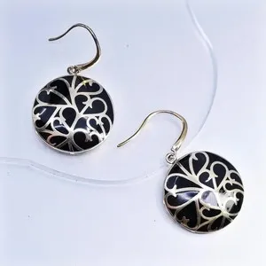 Authentic Celestial Spiral Enamel Talismans: Gold-Plated Sterling Silver
