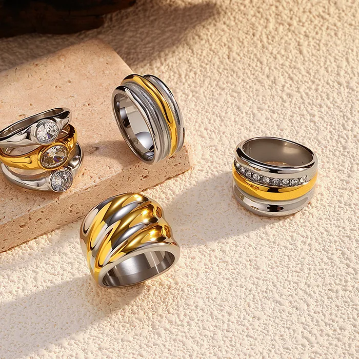 Authentic The Duality of Grace: The Irregular Two-Tone Cross Statement Ring