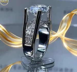 Authentic The Luminescent Solitaire: 3Ct Radiant Moissanite Ring in White Gold Plated Silver