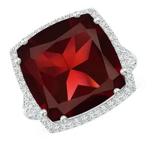 Authentic The Crimson Flame: Lab-Grown Garnet & Gold-Plated Sterling Silver Talisman