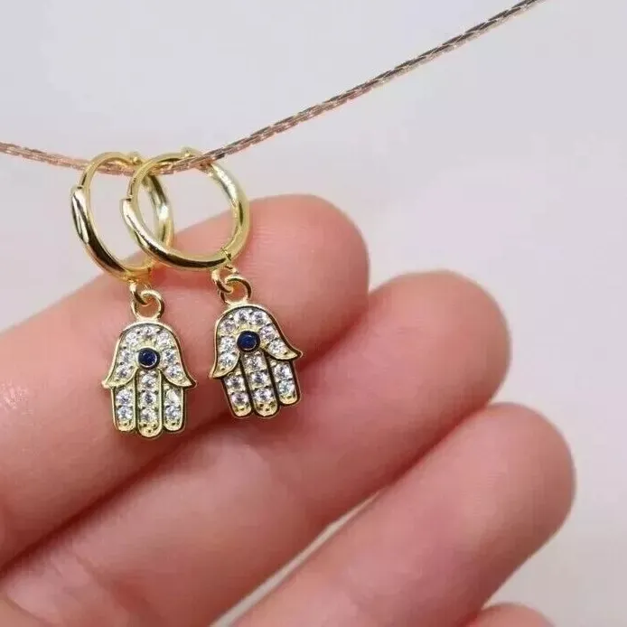 Authentic The Radiant Hand of Protection: 14k Gold Gilded Hamsa Talismans