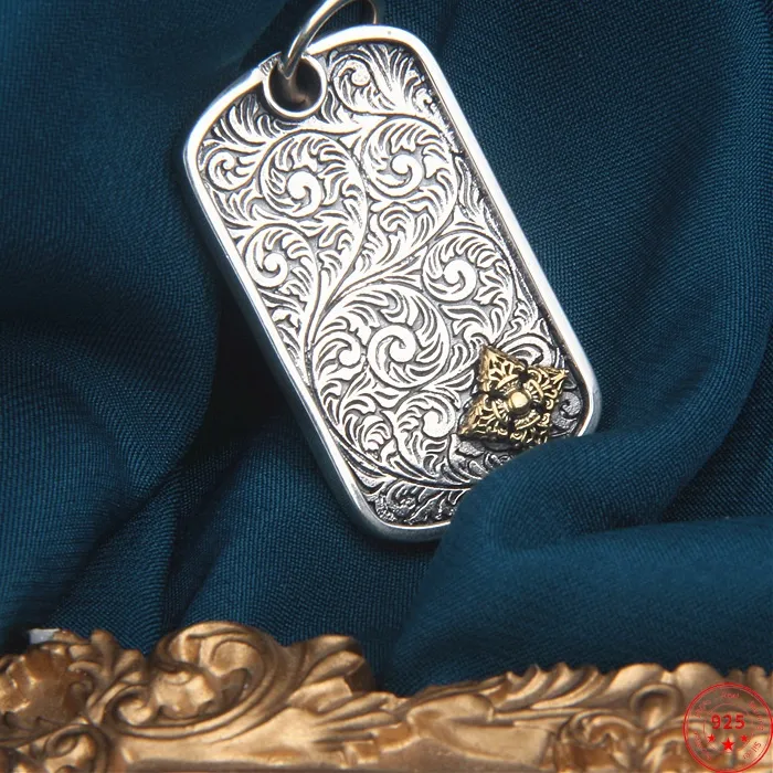 Authentic The Eternal Vajra Pestle Amulet in S925 Silver and Gold