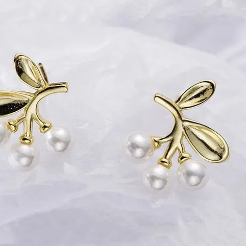 Authentic Sacred Radiance: Vermeil Gold Plated Pearl Studs for Illuminated Souls