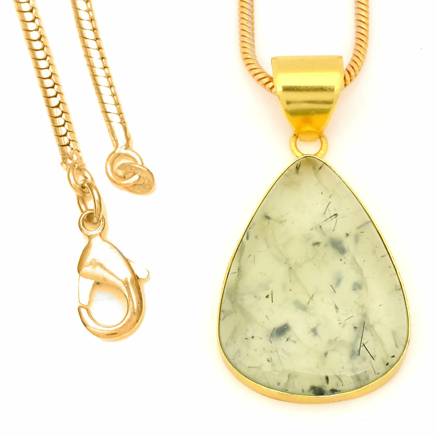 Authentic The Oracle's Gaze: Gilded Prehnite Talisman of Inner Sight
