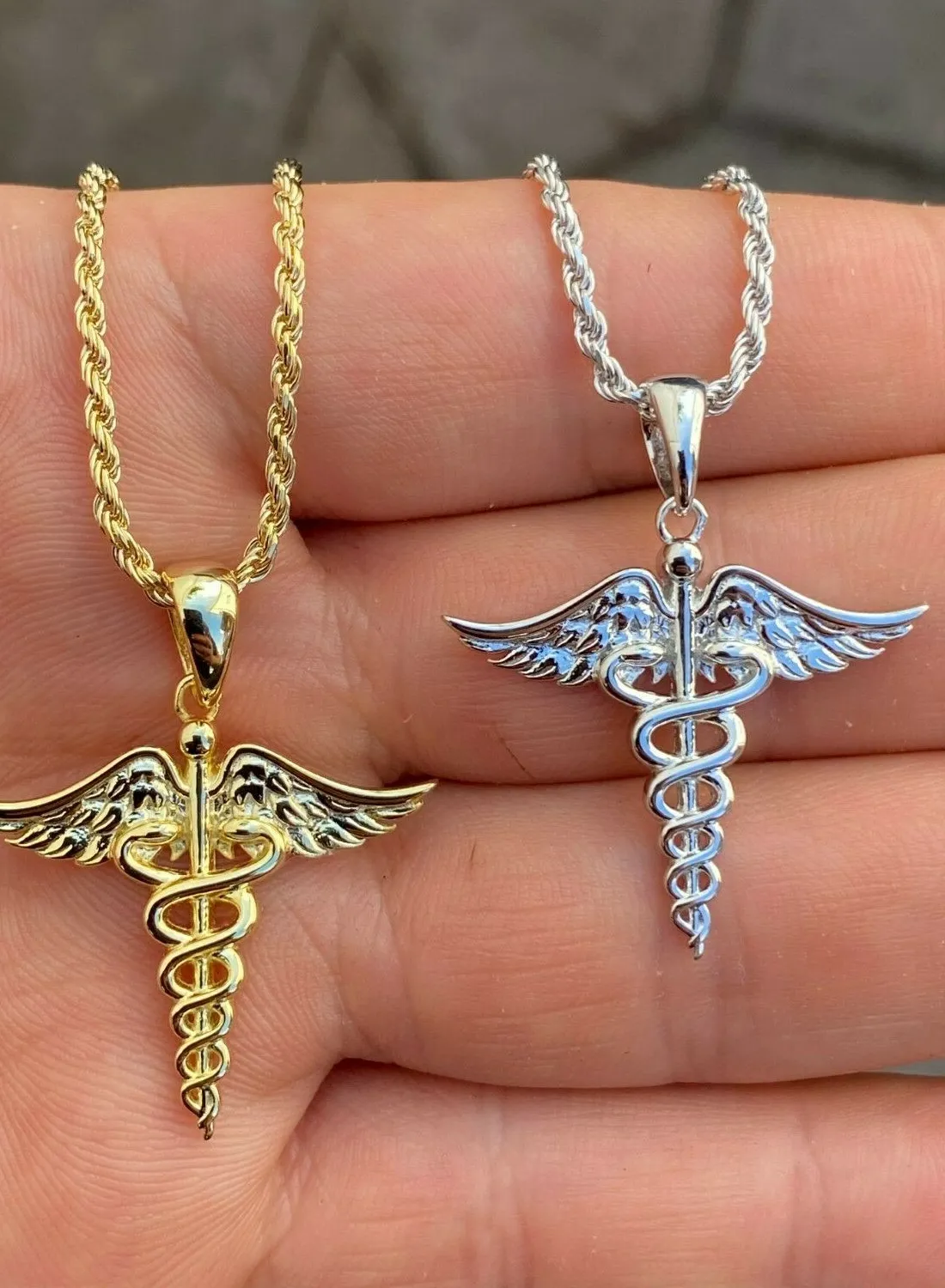 Authentic The Alchemist’s Caduceus: A Golden Conduit of Healing and Harmony