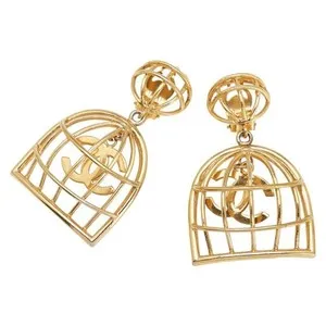 Authentic Shield of Protection: Golden Birdcage Earrings