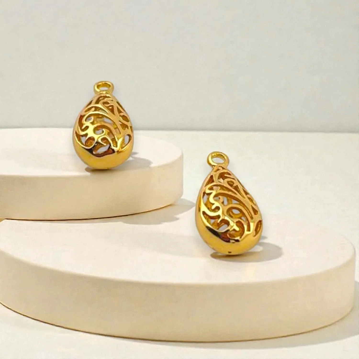 Authentic The Tears Of Ra Gold Filigree Teardrop Pendant Of Sacred Illumination