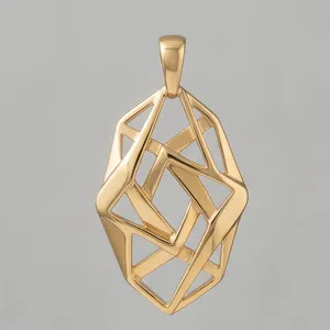 Authentic The Celestial Lattice: Radiant Gold-Plated Geometric Talisman