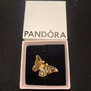 Authentic Wings of Transformation: Gold Plated Oversized Butterfly Openwork Charm