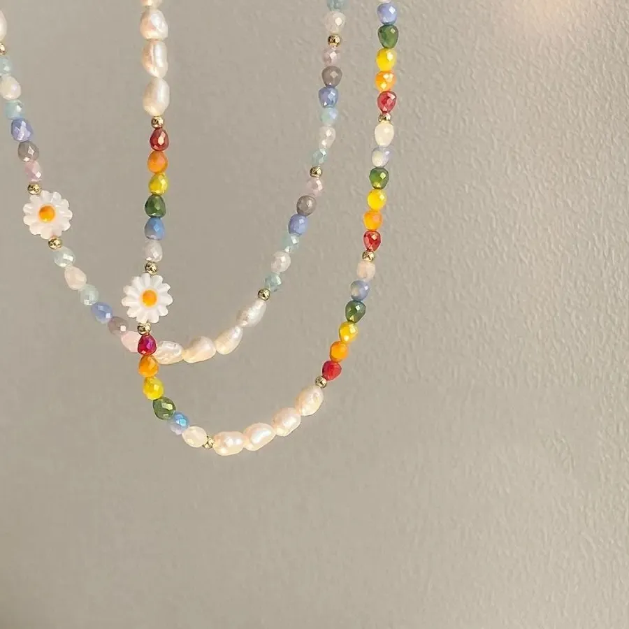 Authentic Whispers Of The Golden Meadow A Daisy And Pearl Choker Of Pure Heart Radiance