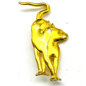 Authentic The Guardian of Curiosities: Gilded Feline Talisman