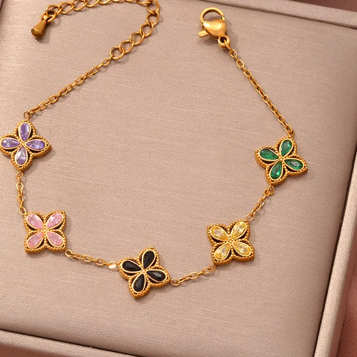 Authentic The Gilded Clover Of Fortune Wrist Talisman