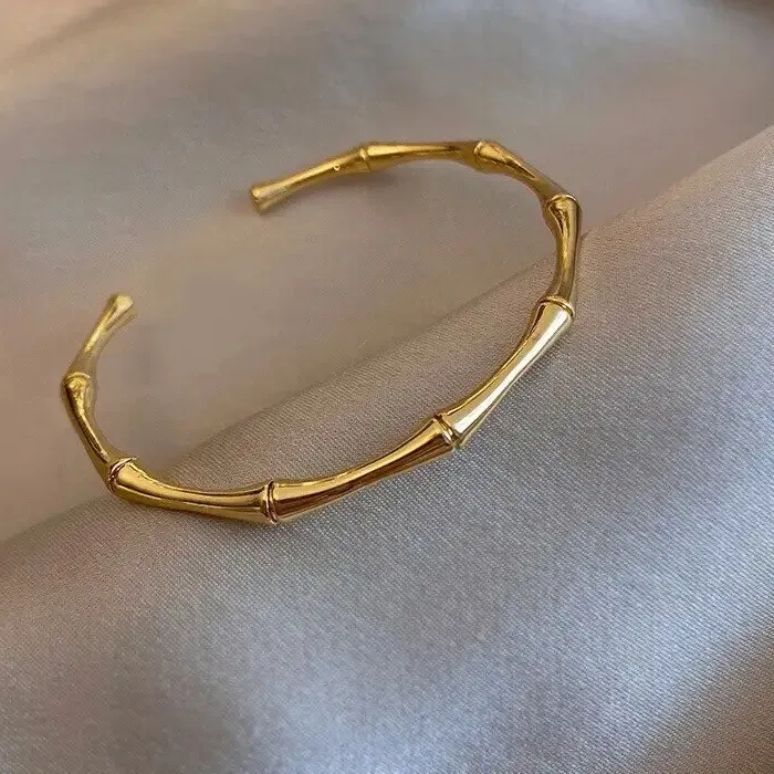Authentic Golden Bamboo Whisper Cuff