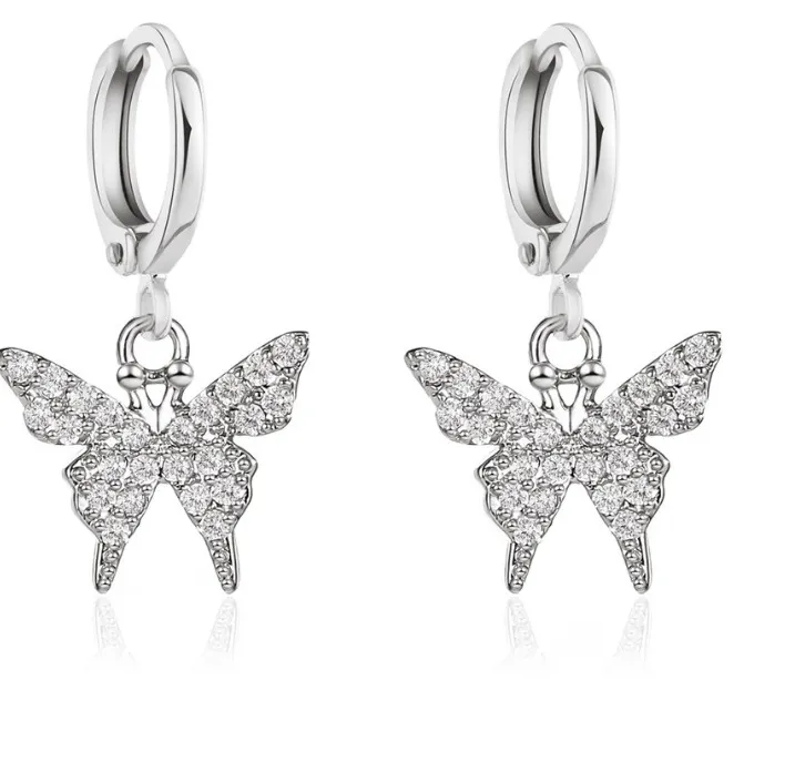 Authentic Gilded Metamorphosis Earrings in Sterling Silver and Cubic Zirconia