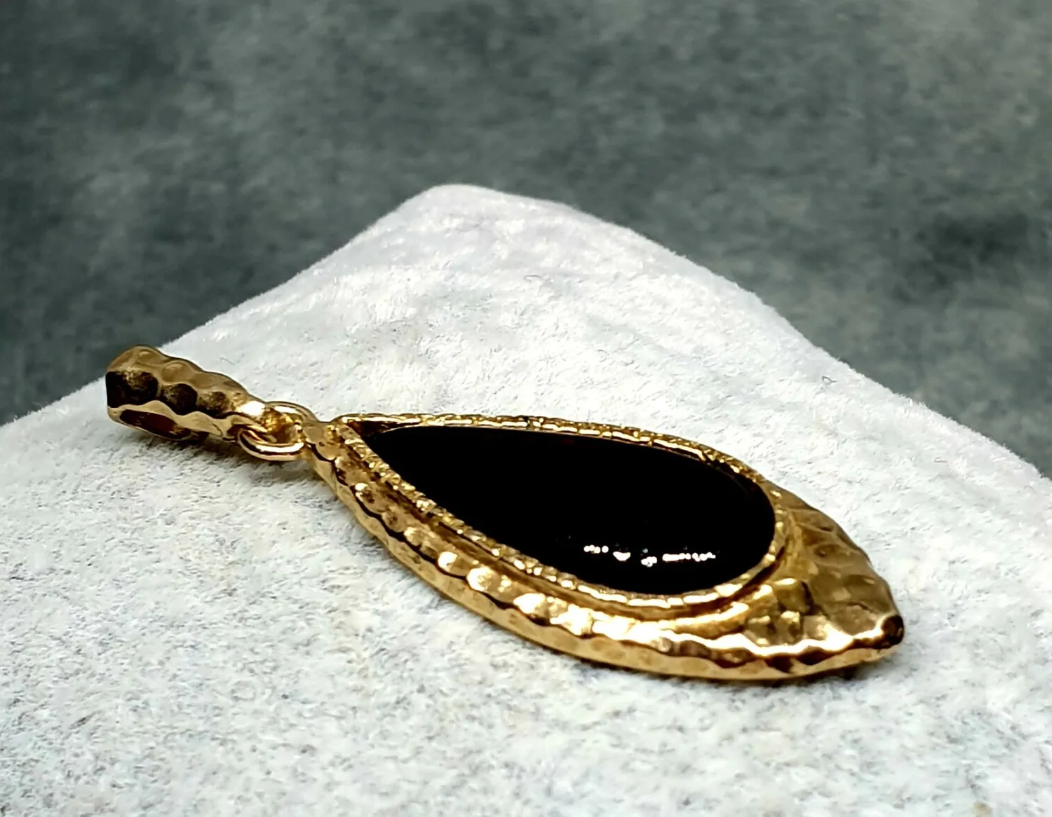 Authentic Baltic Amber-Pendant-Dark Red/Cherry Colour-925 Sterling Silver- 14k Gold Plated