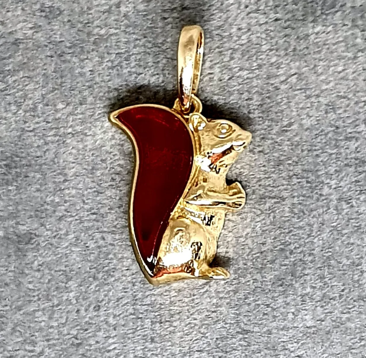Authentic Zoria Baltic Amber Pendant-Red Colour-925 Sterling Silver-14K Gold Plated