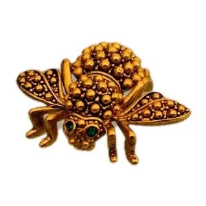 Authentic Queen Bee's Golden Winged Talisman – Vintage Enchanted Brooch