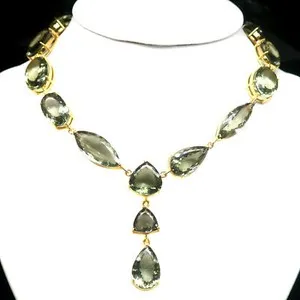 Authentic Verdant Aura: The Prasiolite Light-Bearer Necklace