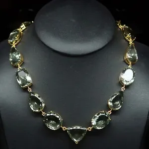 Authentic The Verdant Radiance: Prasiolite and Gilded Silver Talisman