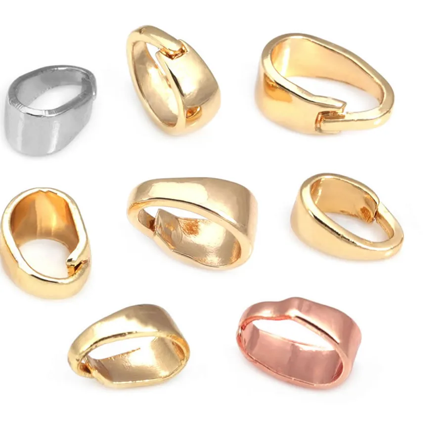 Authentic 7x3.5MM 6x4MM 7x5MM 9x4MM 18K Gold Color Charms Connector Pendants Clasps Jewelry Making Supplies Diy Findings Accessories