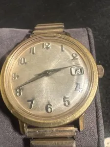 Authentic Elegant Guardian of the Estate: 1960's Gold Plated Waltham Timepiece