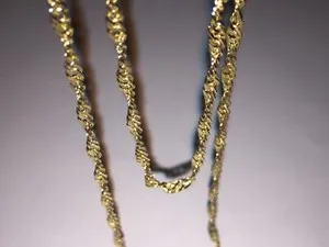 Authentic Celestial Twisted Link Amulet – 14k Gold‑Plated Chain & Bracelet