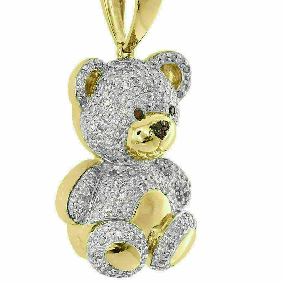 Authentic Radiant Ursine Guardian 14k Gold-Plated Simulated Diamond Pendant