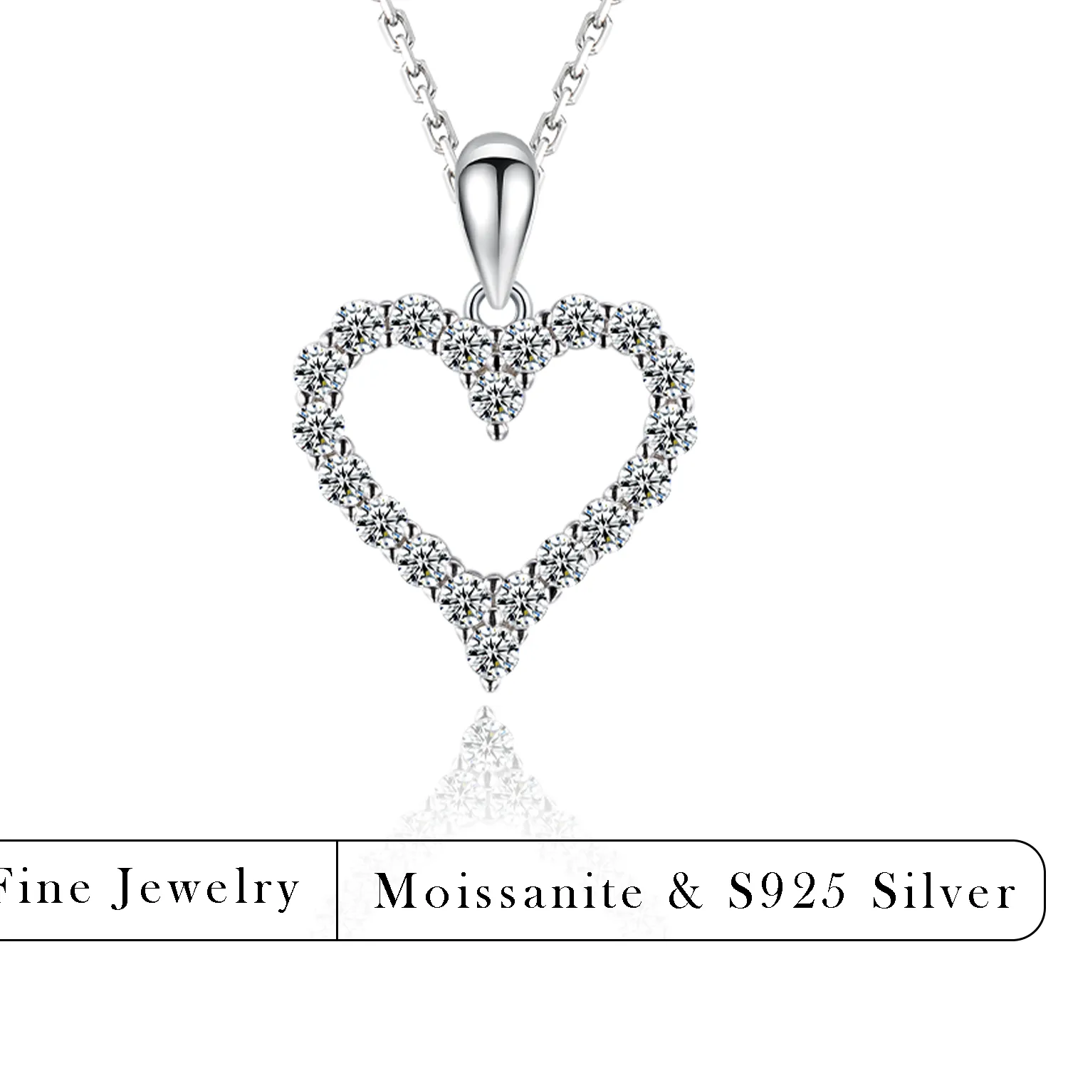 Authentic The Luminescent Heart Moissanite Talisman in Sterling Silver