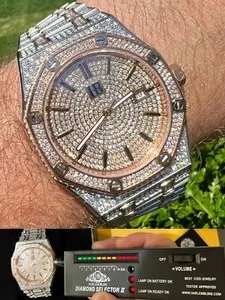 Authentic Chronos Radiant: Two-Tone Rose Gold Moissanite Masterpiece