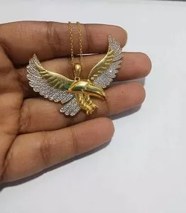 Authentic The Sovereign Gaze: Two-Tone Golden Eagle Amulet of Vision and Power