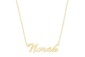 Authentic The Celestial Signature: Personalized 14K Gold-Plated Nameplate
