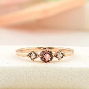 Authentic The Ethereal Radiance: Tourmaline and Diamond Light-Bearer Ring