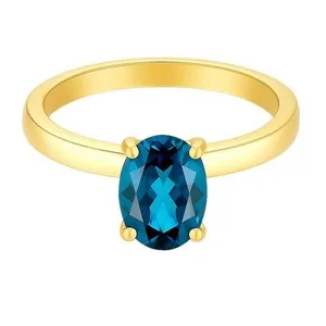 Authentic Celestial Oval Solstice Ring – 18K Gold‑Plated Aura