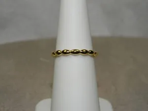 Authentic Celestial Stackable Aura Ring – Gold‑Plated Sterling Silver, Size 5