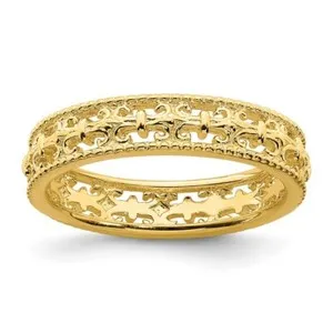 Authentic Blessed Fleur De Lis Adornments: Harmony and Protection in Gold