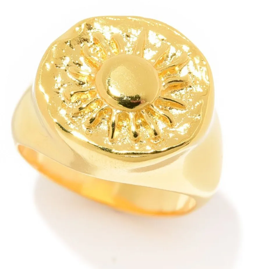 Authentic Embody Solar Radiance with the Majestic Sun Signet Ring