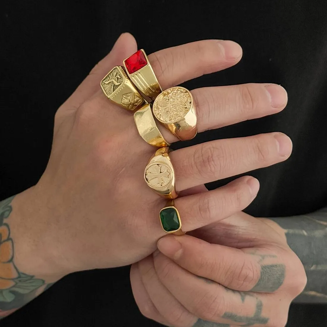 Authentic The Golden Hegemony Signet Ring Set