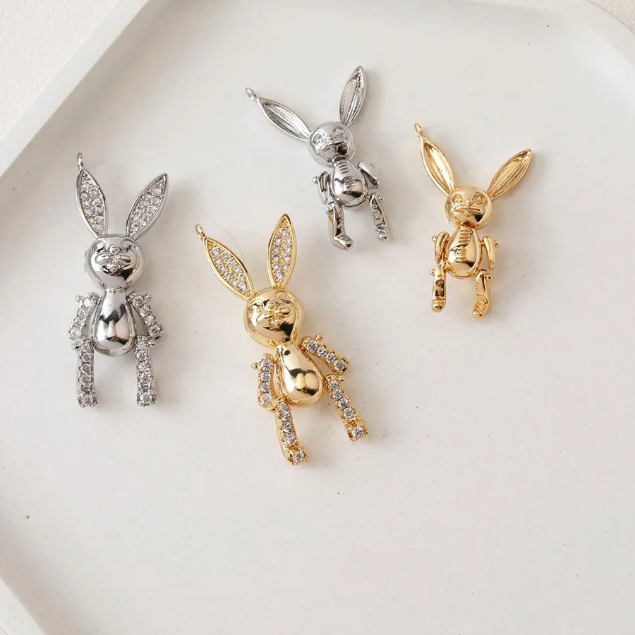 Authentic The Alchemical Hare: Articulated Golden Talisman of Intuition and Swift Fortune