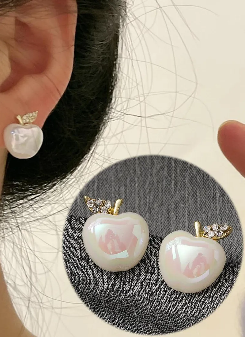 Authentic Apple of Abundance: Celestial Pearls in Golden Harmony