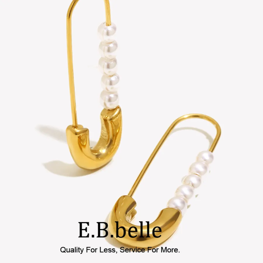 Authentic Celestial Safety Pin Pearl Amulets - Gold-Plated Charms for Divine Protection