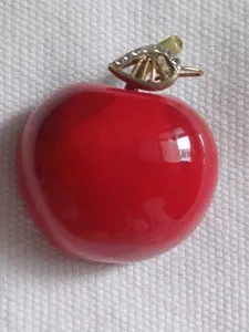 Authentic The Scarlet Orchard: Vintage HAR Enamled Apple Talisman