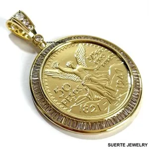 Authentic The Golden Sun of Sovereignty: 14K Gold-Plated Mexican Centenario