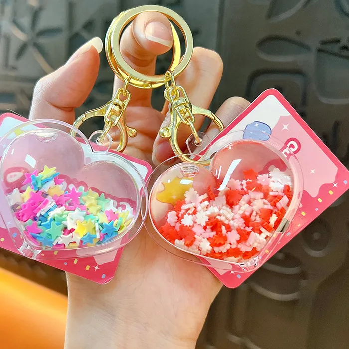 Authentic Heart Of Starlight A Liquid Sakura Love Keyring