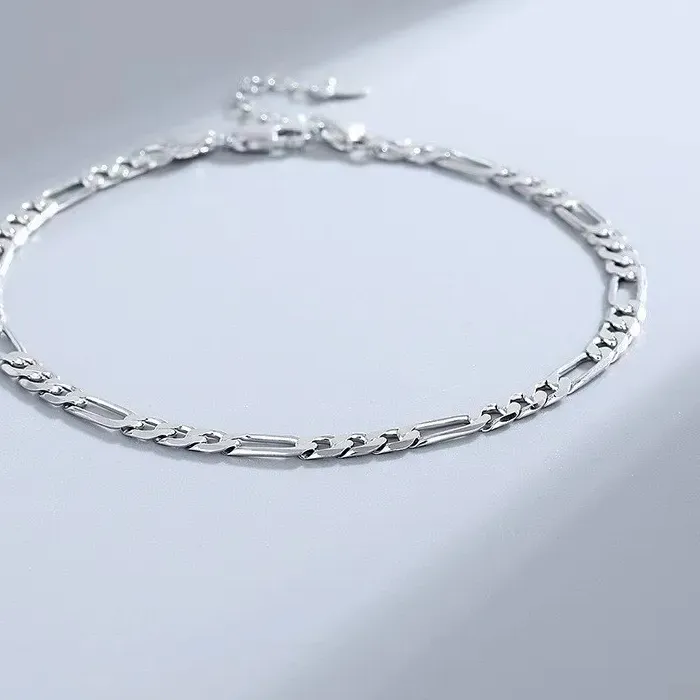 Authentic Celestial Harmony - 925 Sterling Silver Anklet of Eternal Bonding