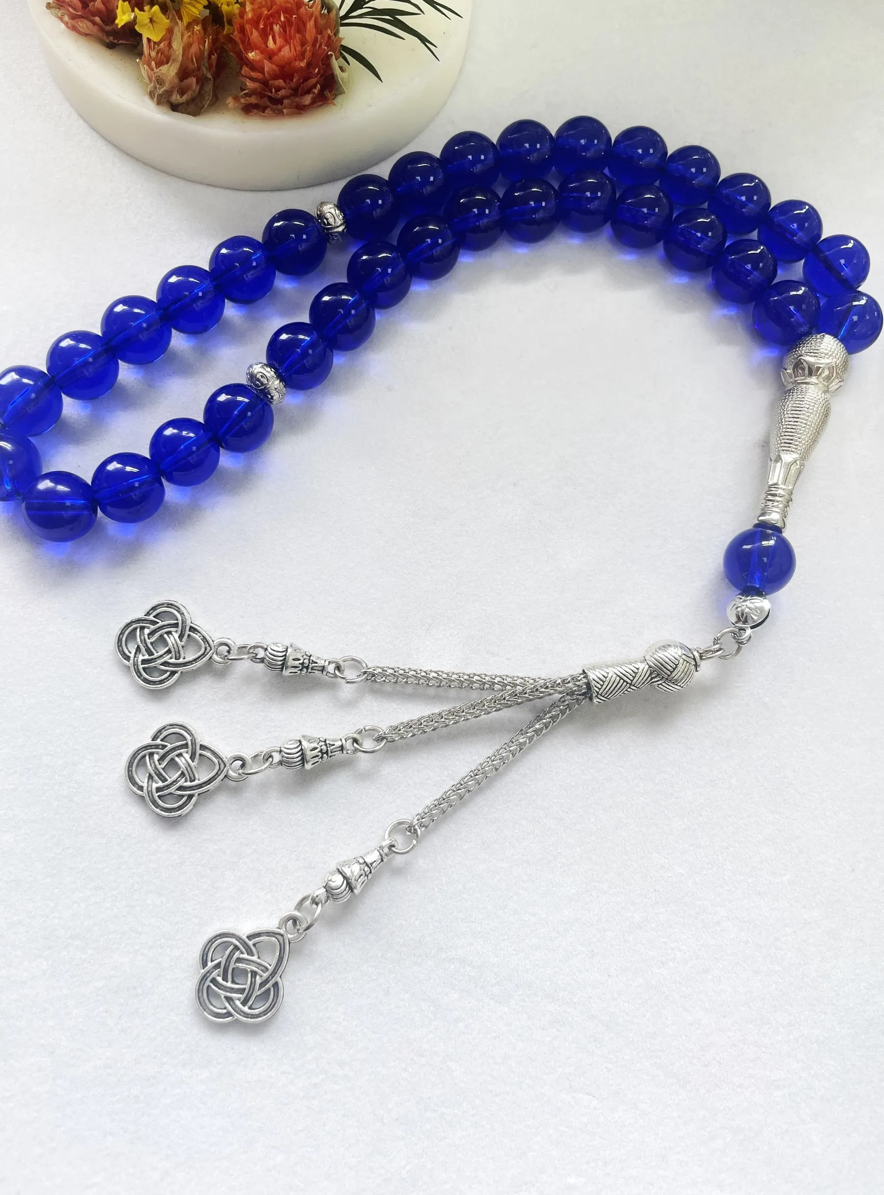 Authentic Sacred Ties: 33pc Porcelain Glass Rosary of Unity and Devotion